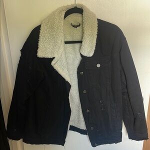 Missguided Black and White Bomber Jacket